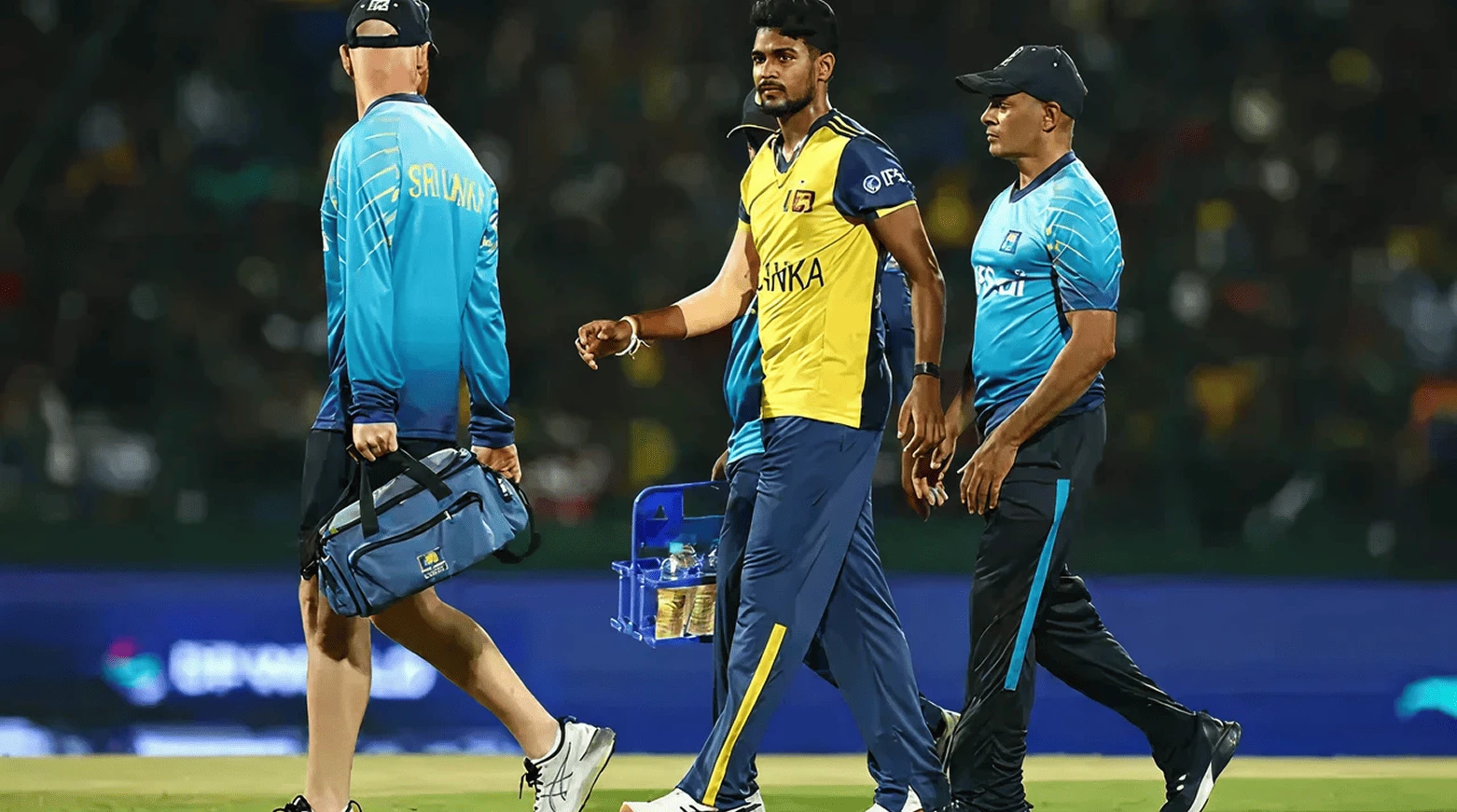 Pathirana limps off with calf injury